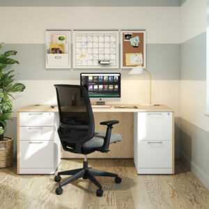 Double Drawer Pedestal Desk