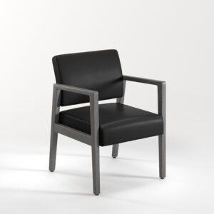 Wood Frame Guest Chair w/Antimicrobial Upholstery - Gray
