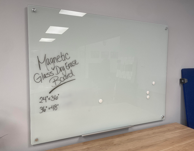 24" x 36" Magnetic Glass Dry Erase Board - Image 2
